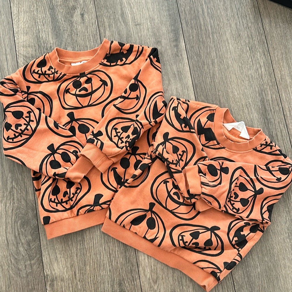 H&M Halloween pumpkin pullover toddler